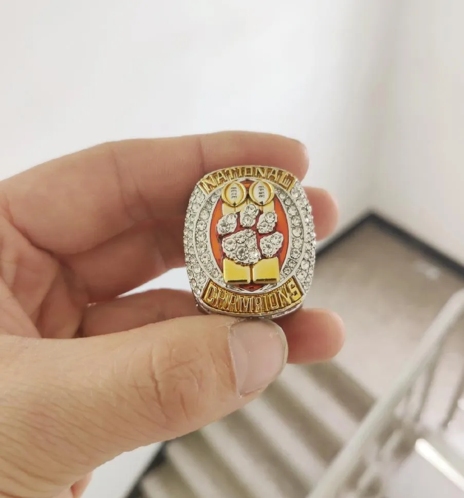 2019 Cały 2018 Clemson Tigers National Championship Ring Fan Men prezent Whole Drop 4297727