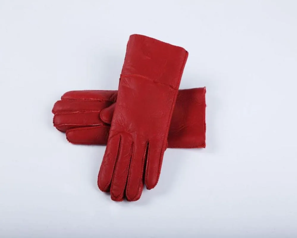 Classic quality bright leather ladies leather gloves Women039s wool gloves 100 guaranteed quality 3097059
