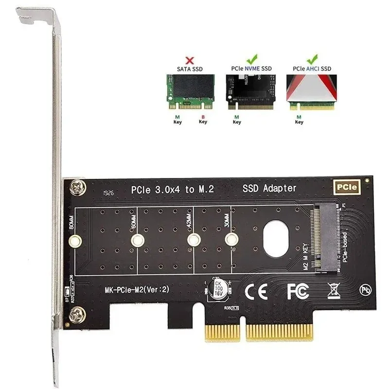 NGFF M.2 NVME SSD do PCI Express PCIE 3.0 x4 Karta rozszerzania kontrolera hosta M-Key Karta SSD SSD z niskoprofilowym wspornikiem