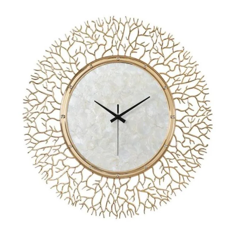 Horloges murales Creative Mute Modern Design Grande horloge Copper Fashion Art Luxury Déco Murale Décor pour le salon Pared7578742