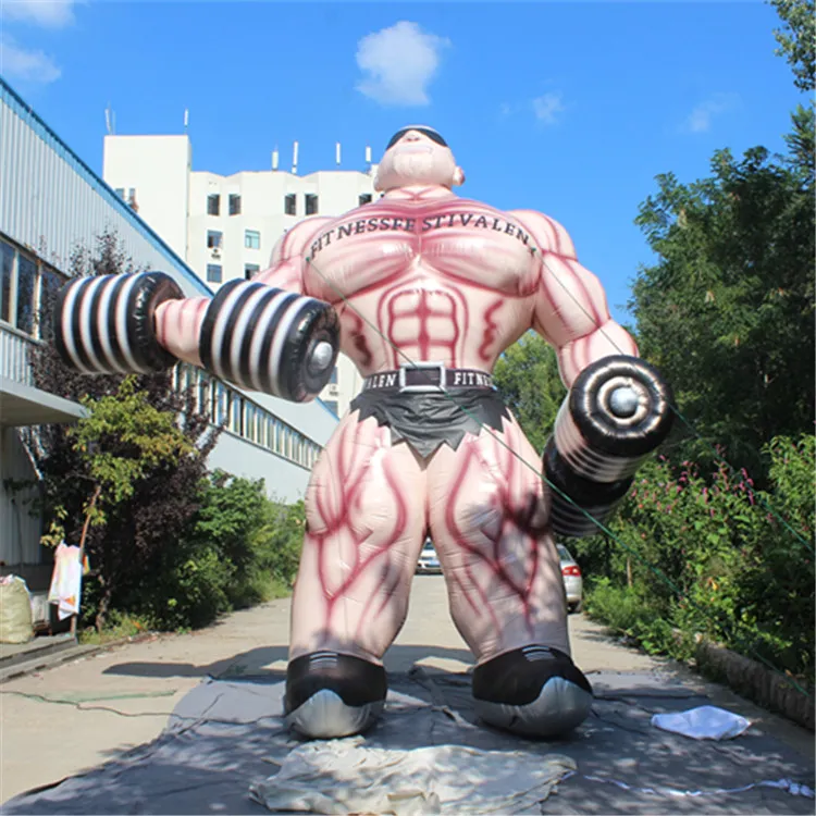 8mh (26 pieds) avec du ventilateur de ballon gonflable géant Hercules Man Inflatables Muscle Man for 2024 Stadium Gymnasium Gym Stage Advertising Decoraron