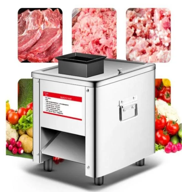 850W multifunction 304 stainless steel Meat cutting machine Commercial Slicer Desktop Automatic electric dicing machine9809620