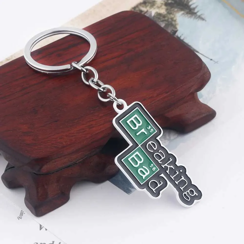 Keychains Lanyards Nouveau TV Keychain Scrame clé Walter White Keychain Metal Pendre Pendre Charming Jewelry Backpack Accessoires Q240429