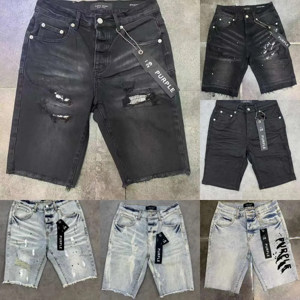 jeans viola short maschi corto designer jeans buchi dritti night club casual estate blu ksubi jeans pantaloncini da donna in stile lussuoso patch lo stesso con tag