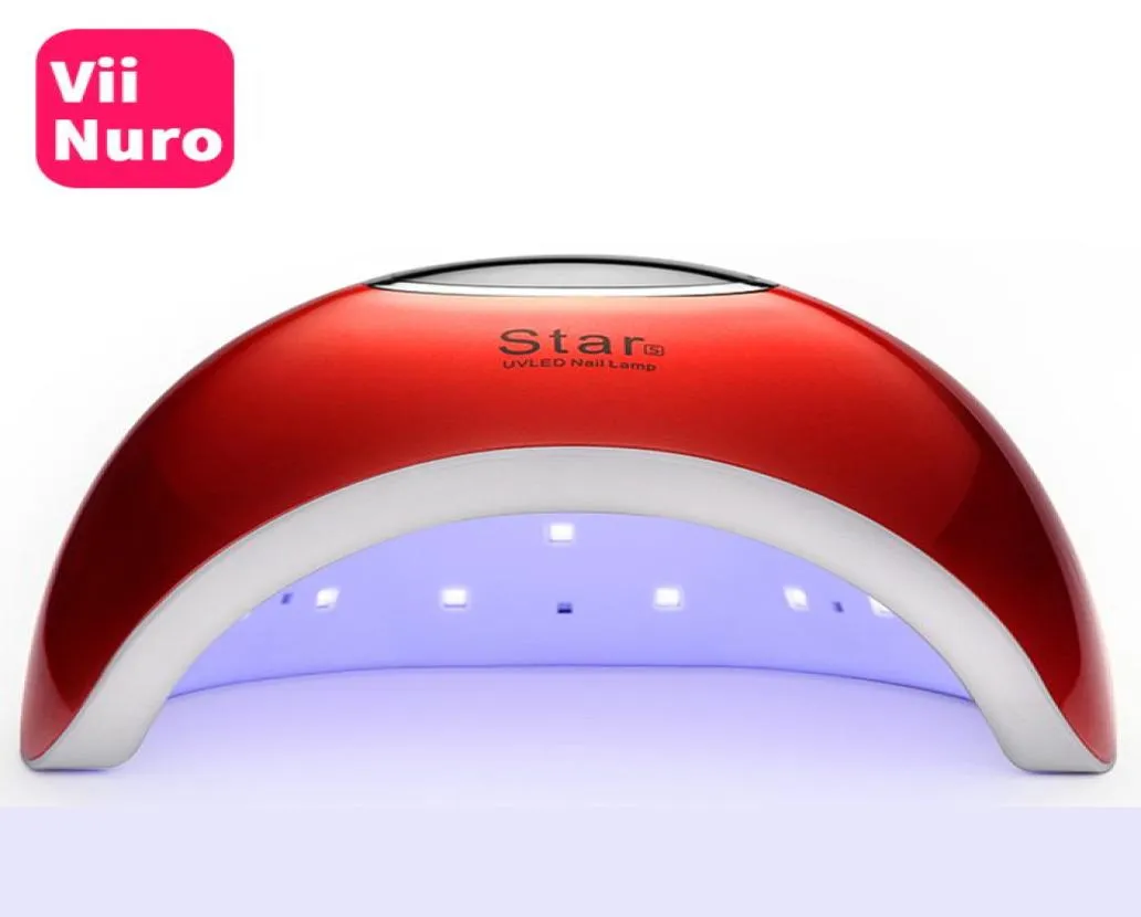 Viinuro 72W UV -lampa LED -nagellampa Nageltork för alla geler Polish Sun Light Infraröd avkänning 103060S timer smart för manikyr C193465925