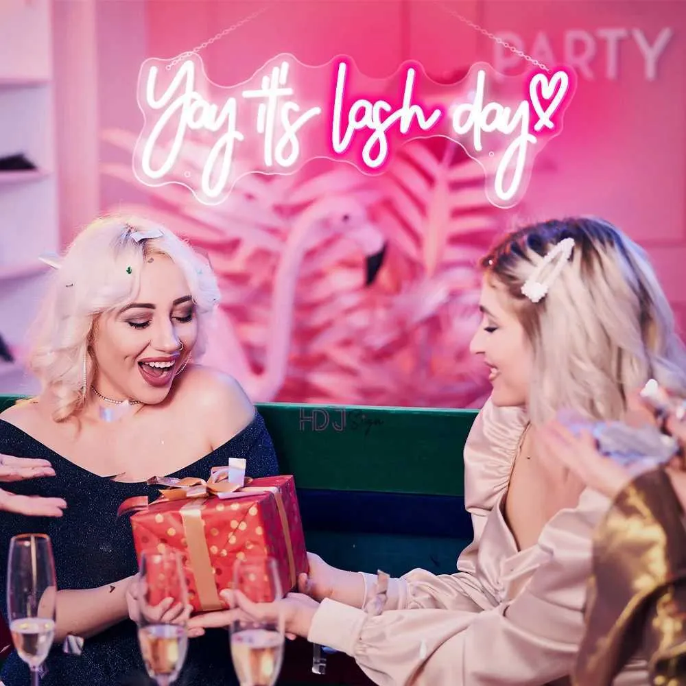 Neon LED Sign Yay Its Lash Day USB Neon Night Light... From Casual_love ...