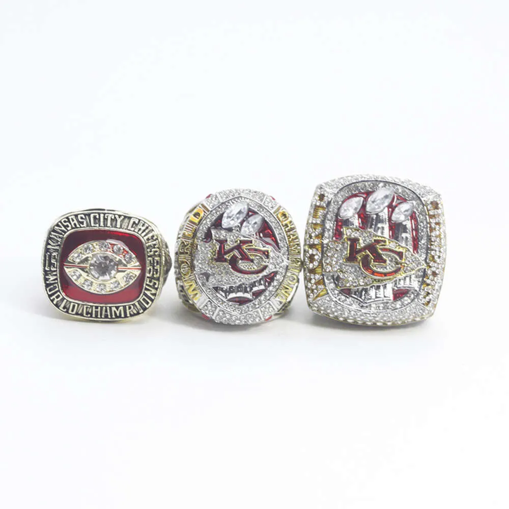 Rings E9GA Band Rings 2023 Kansas Chief Super Bowl Champion Ring 3 قطع 1969 2019 2023 2YSW