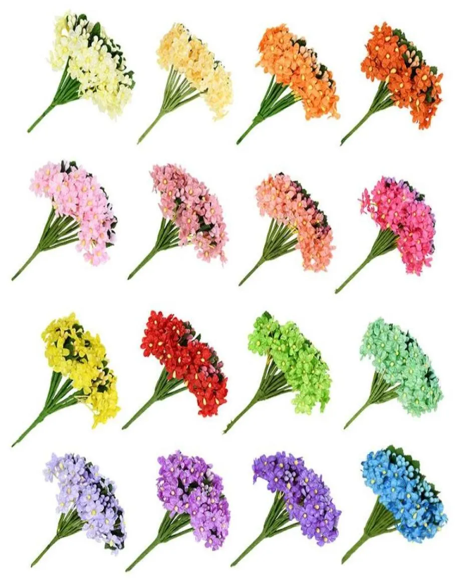 Decorative Flowers Wreaths 1236pcs Mini Artificial Stamen Silk Flower Fake Bouquet DIY Wreath Scrapbook Accessories Wedding Dec7641001