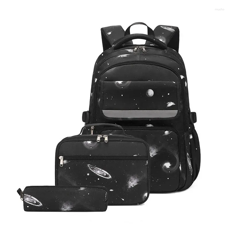 Schulbeutel Grundschüler Schulter-Rucksack-Tasche mit Mittagsbleistiftkoffer 3-teiliger Set