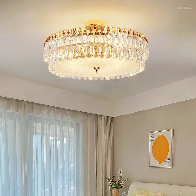Taklampor levande sovrum belysning fransk inträde lux kristall lampa matsalslampor och lyktor