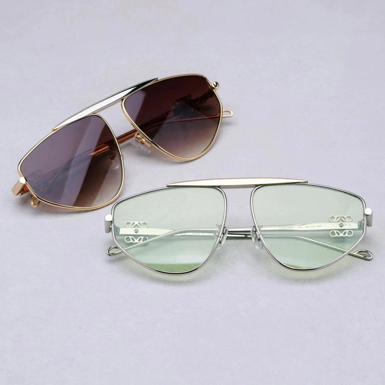 Retro Cateye Design Luxury Vintage Fashion Trend Sunglasses LW40108U Pilot Alloy Cadre TAC LENS FEMMES MAN 3A TOP QUALITY 240417