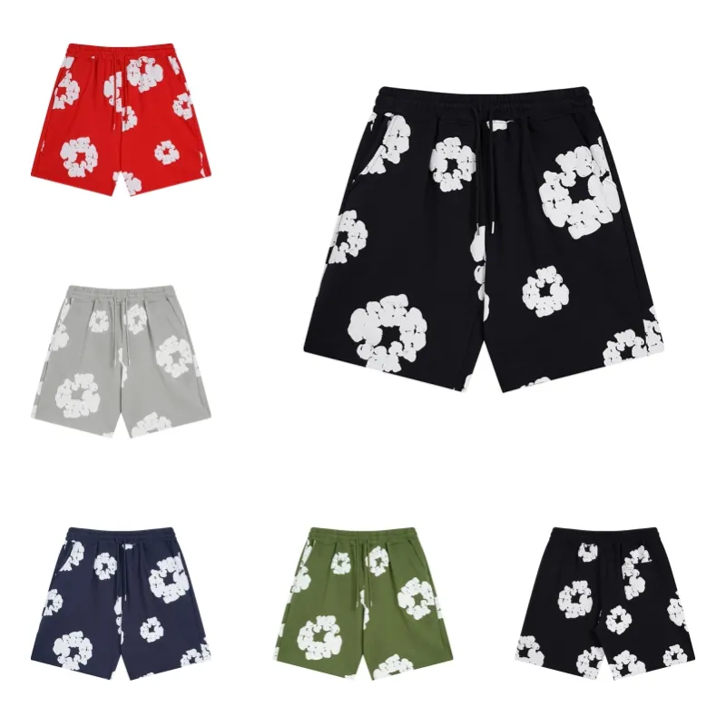 Herenshortontwerpers Classic Puff Flowers Shorts Huisdekbroek Boatbroek Zneeuwbroek Mwomen Summer Fashion Leisure Streetwears Clothing