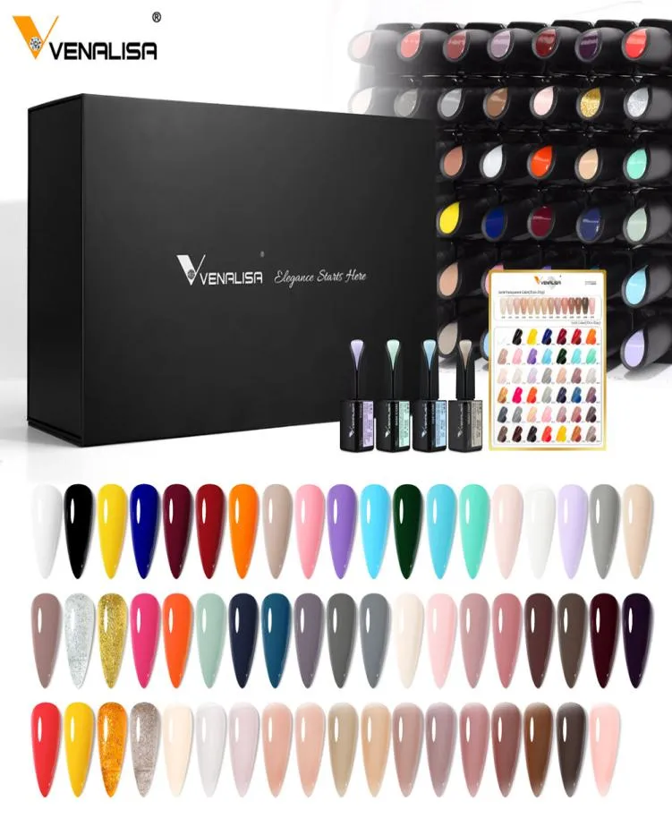 Venalisa 15ml UV -Gel -Polnische Kit 60 PCs Farb LED SAK OFF GEFÜHRLICHER SET 60127K5689471