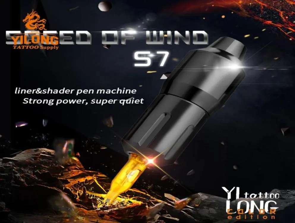 Yilong Pen Style Korte Rotary Tattoo Machine Coreless Motor DC aangesloten 35 inch lengte2376088