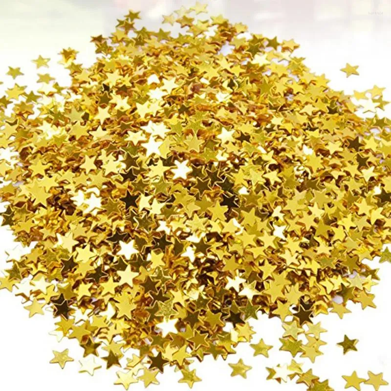 Dekoracja imprezy 6000pcs 6 mm gwiazda konfetti brokatowy metalowy stół gwiazdek na festiwal ślubny dekoracje DIY Craft (złoty)