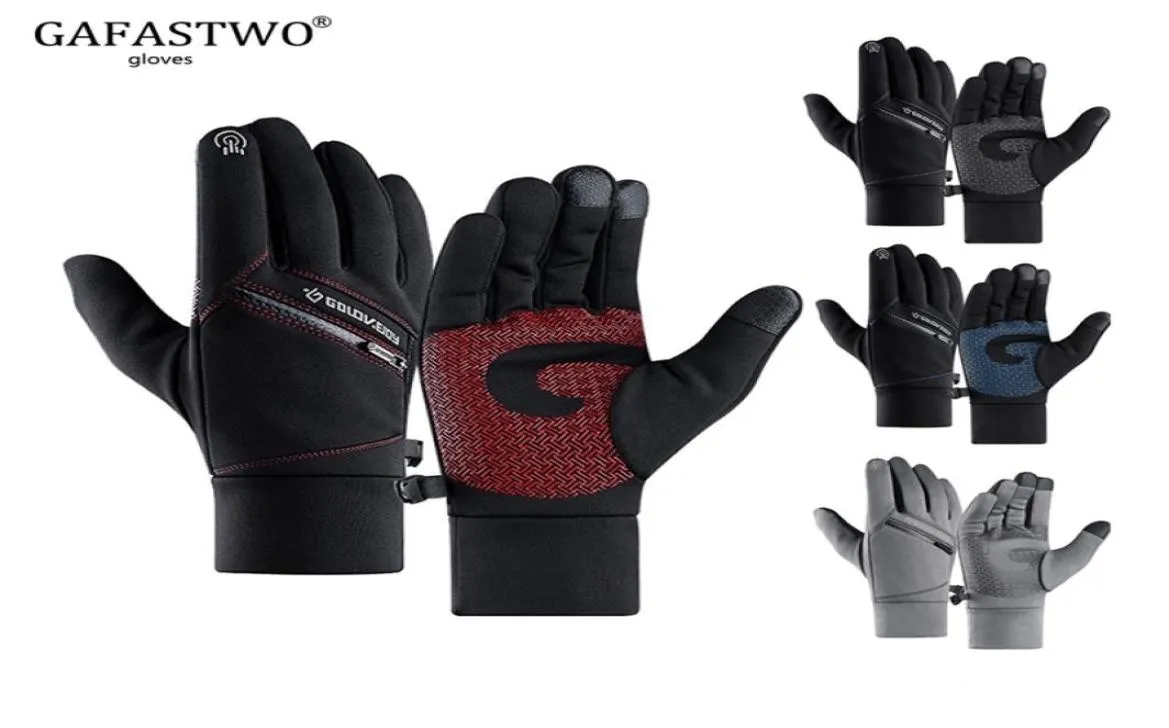 Warm Mens Winter Waterproof Ski Gloves Women Fashion NoSlip Riding Outdoor Sports Zipper Pocket Ladies Gloves Touch Screen Y200118354831