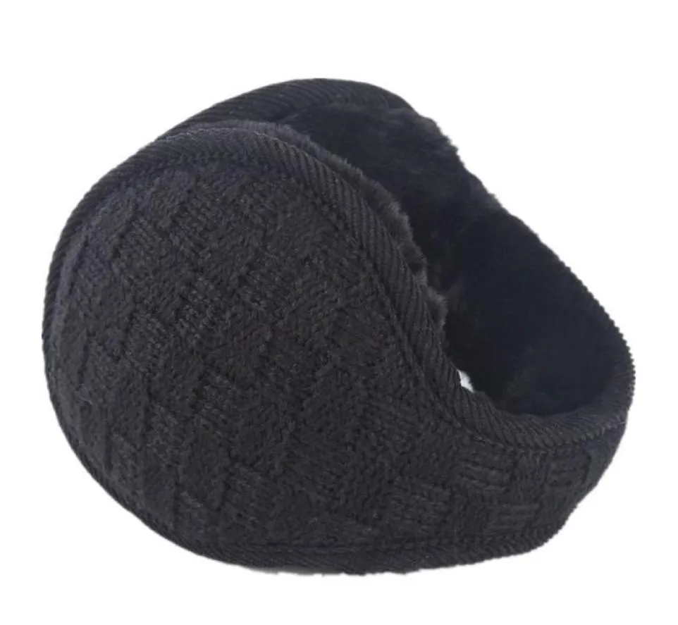 Winteroormoezingen Warm gebreide oormenmoffen vouwen oorwarmer faux pluche muff achterafdekzak bont oorbanden voor mannen en vrouwen3374292