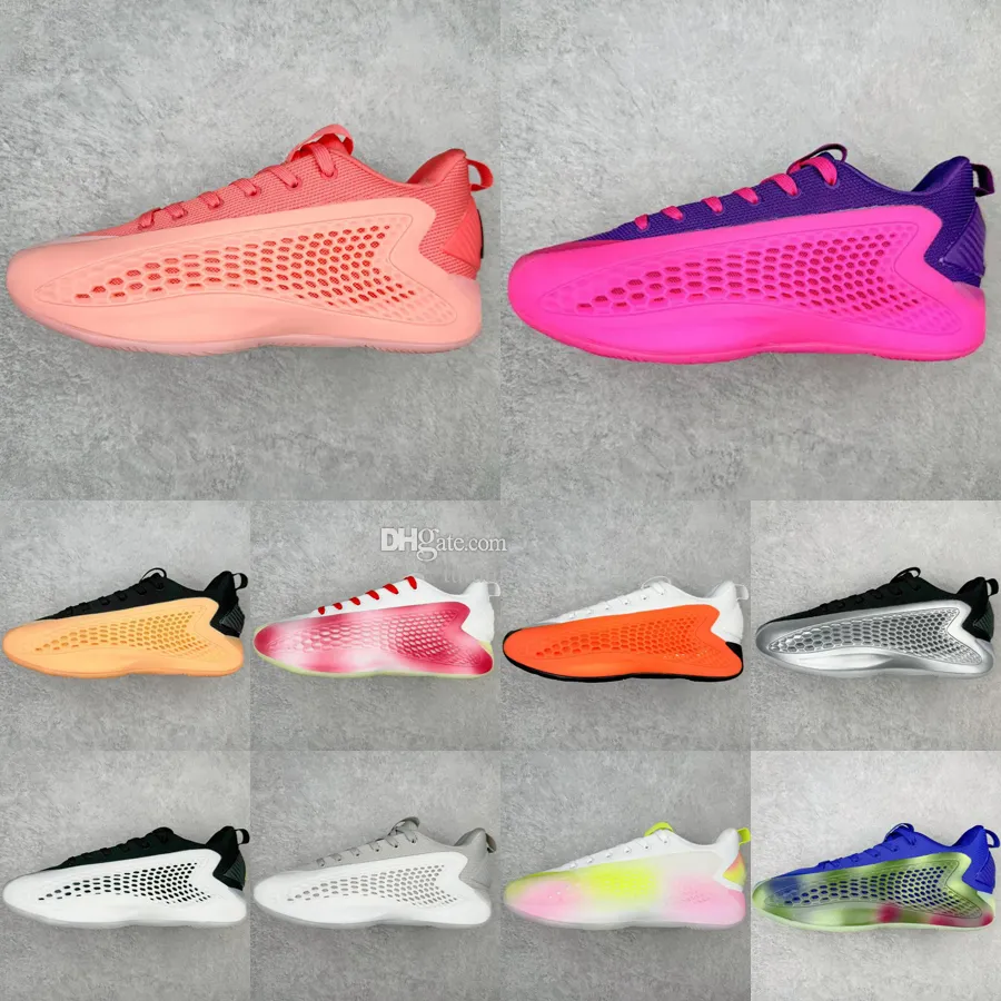 2024 AE 1 Low New Wave McDonalds Men Basketball Shoes AE1 Anthony Edwards All Star MX Charcoal Velocity Blue Pearlized Pink Georgia Red Clay Sports Shoe Trainners