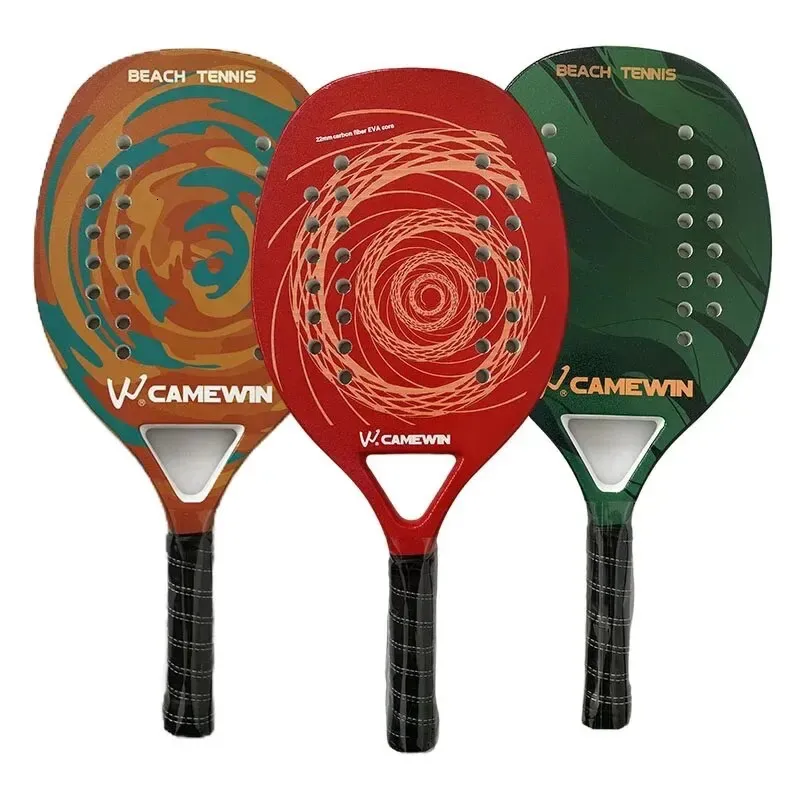 Chenewin Beach Tennis Racket Fibra de carbono Full Racket Sports Sports Ball Racket para homens Mulheres adultas jogadores sênior 240425