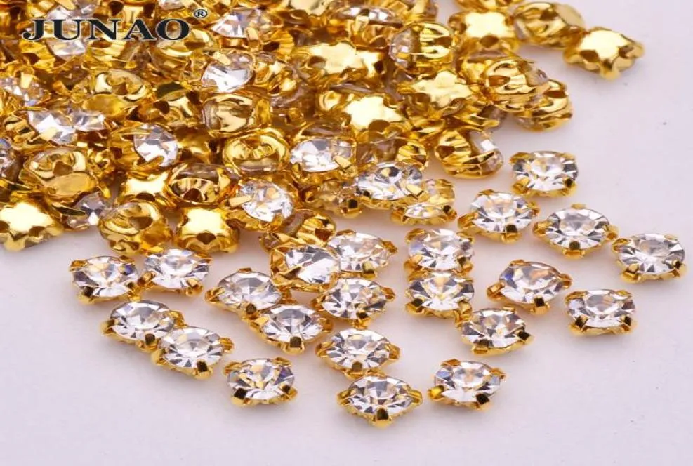 SS12 cucire cristalli trasparenti Claw Rhinestones Pietre di vetro piatto cucite su cristalli di strass per vestiti artigianato 1440pcs3793824