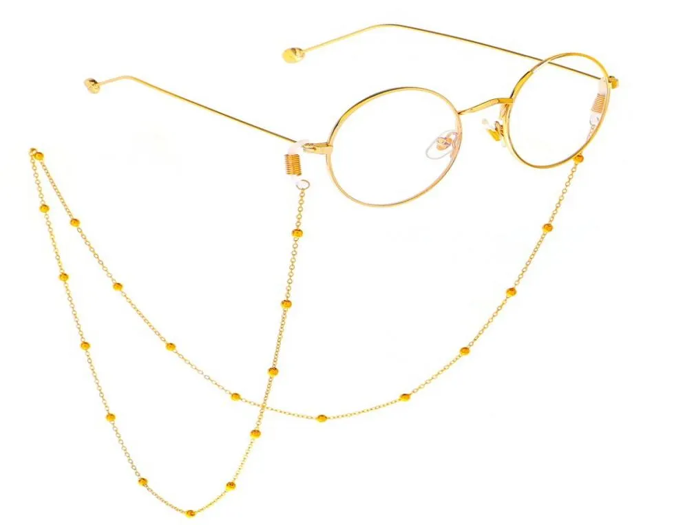 Мода Женщины Золотые серебряные очки для очков солнцезащитные очки чтение бисера очки цепные очки держатель шнура веревка для шейного ремня1369294