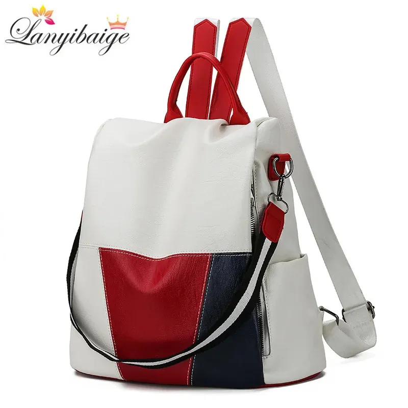 Zaino in pelle di alta qualità zaino zaino da viaggio antifurto zaino borse per la scuola di grande capacità per adolescenti mochila 240419