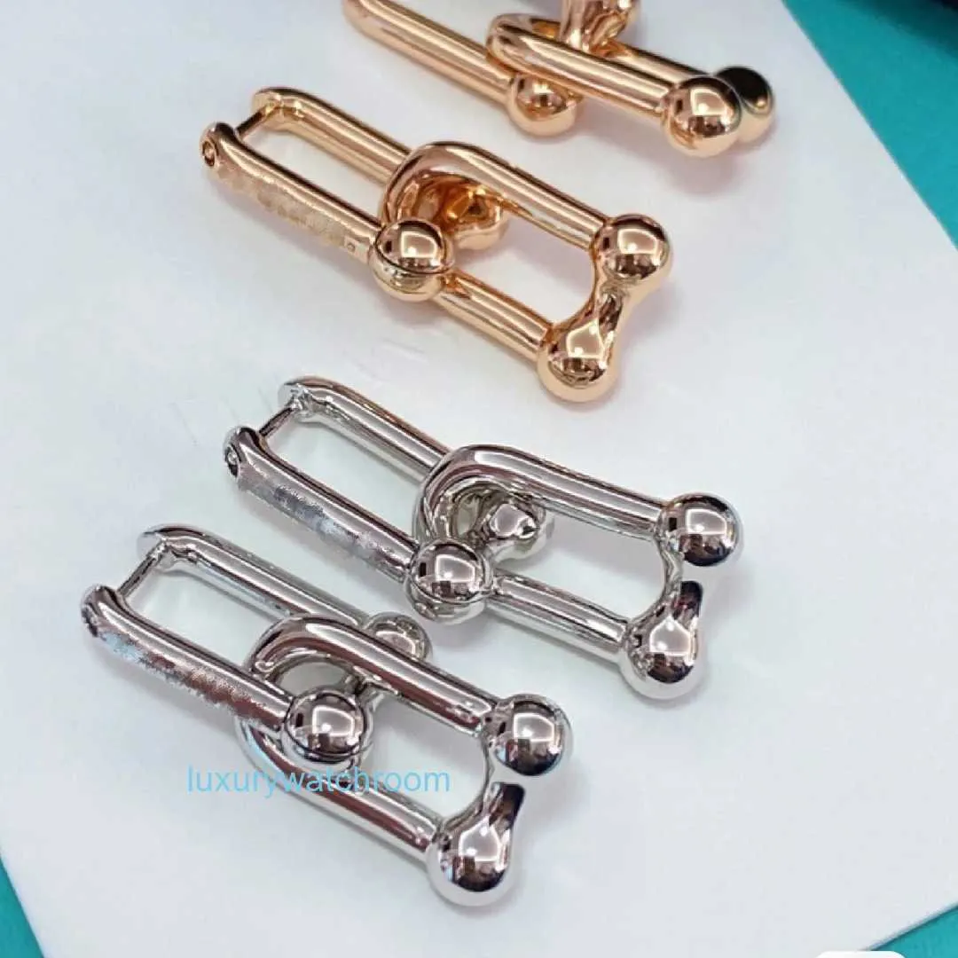 Fashion Simple Ttifeeny Earrings Versatile U-shaped horseshoe earrings rose gold personalized fashion trend