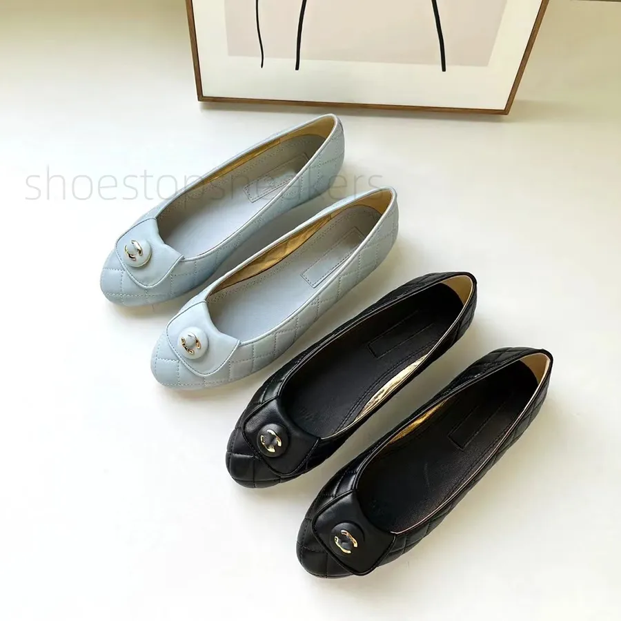 Designer Ballet Flats schoenen vrouwen merken gewatteerd echte lederen slip dames jurk schoenen Frankrijk Paris Luxe ronde teen ballerina luxe designer ballerina