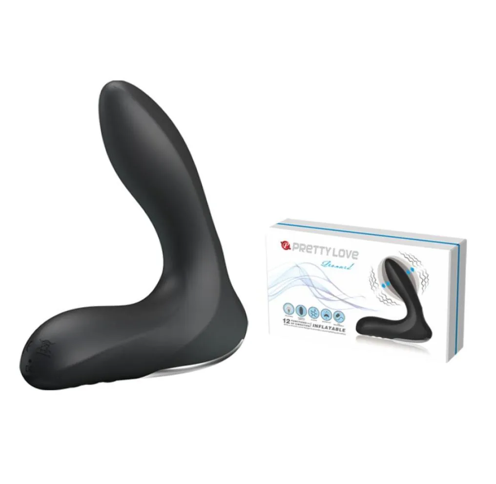 Pretty Love USB rechargeable 12 Mode prostate vibrator inflatable butt plug vaginal vibrator erotic toys for men and woman q1711243018303