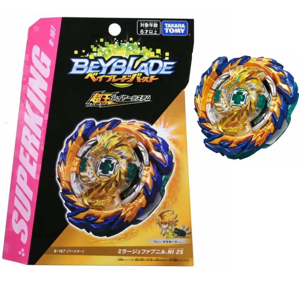 Tomy Mirage Fafnir .nt 2S estourou superking beyblade b-167 giroscópio giratório toupie beyblades 240416