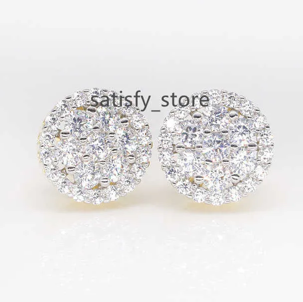 Partihandel bästa pris Moissanite örhängen stud Moissanite diamantörhängen vvs moissanite örhängen hiphop mens