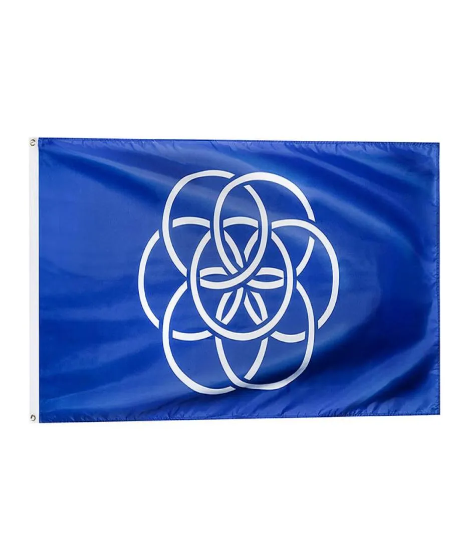 Bandiera premium per bandiera internazionale del pianeta Earth 3x5 Ft Bandiera blu cittadini globale blu per la decorazione esterna al coperto7896672