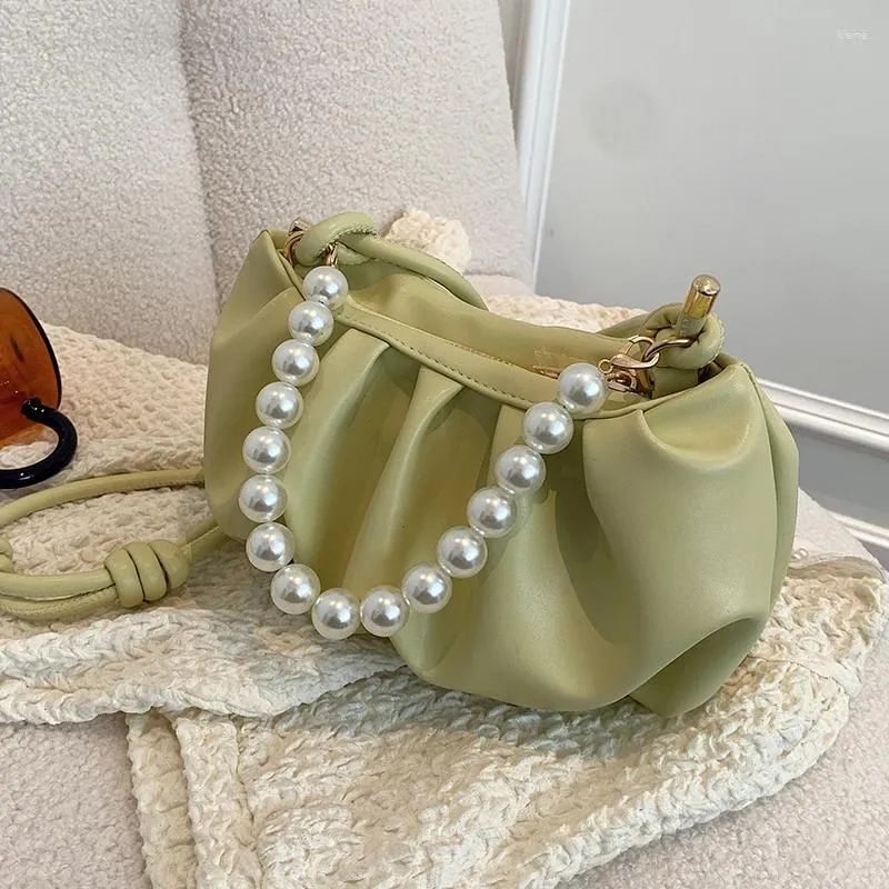 BOLSE BOLSOS BOLSOS ESTILO HOBO CON CADENA DE NUEVA PERLA PARI MUJER BANDOLERAS CRUZADAS MARCA LUJO A LA MODA 2024