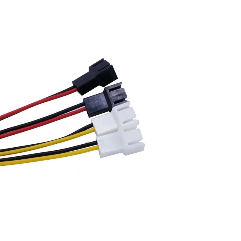 NIEUWE COMPUTER KOELTE VAN VERVOERKOBELEN 4PIN MOLEX TOT 3PIN VAN VERMOGEN ADAPTER CONNECTER 12V/2/5V/2 Voor CPU PC Case Fan For CPU -ventilatorkabel