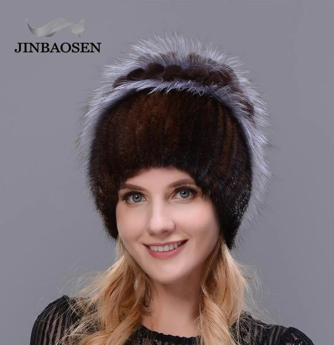 BeanieSkull Caps 2021 Woman Winter Russian Fur Fashion Real Hat Natural Knit Wool Ski Warm Ear Protection Travel3041895
