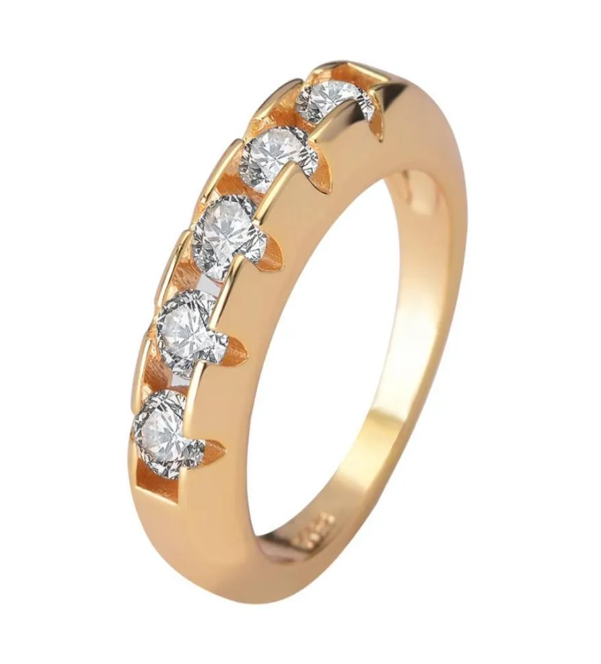 14K خاتم الماس الذهبي للنساء للانضمام إلى Gemstone de Wedding Diamante Jewelry Massion Ring5284978