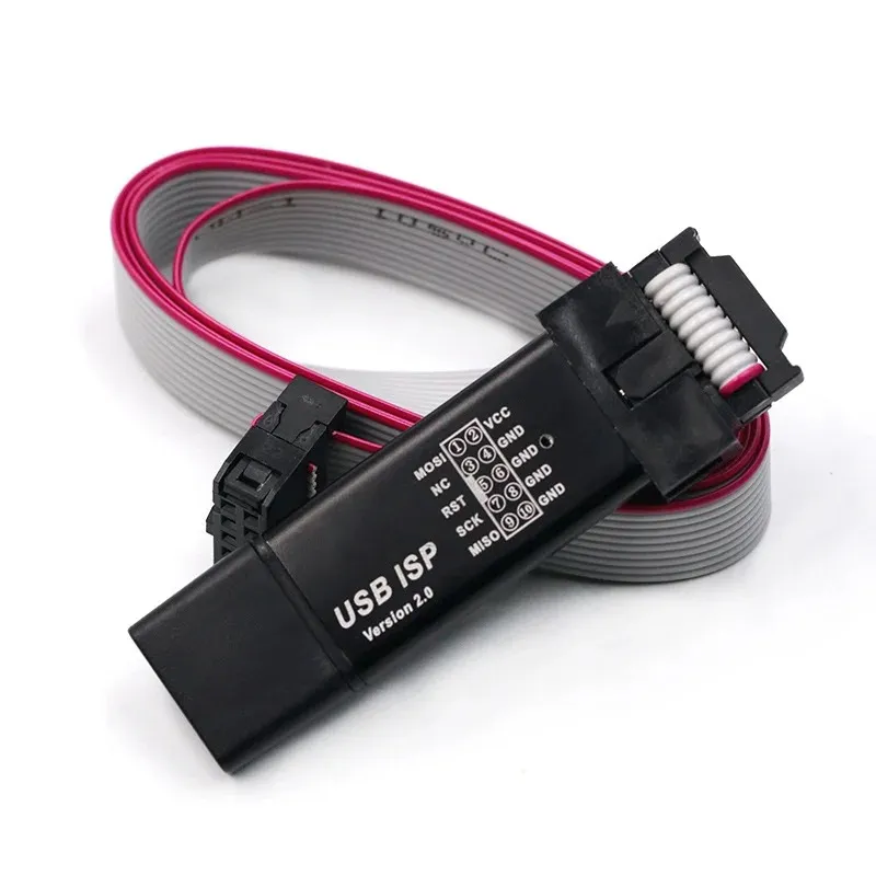 Aluminium -Shell USBASP USBISP AVR -Programmierer USB ISP USB ASP ATMEGA8 ATMEGA128 Support Win7 64 10Pin bis 6 Pin Adapter Board