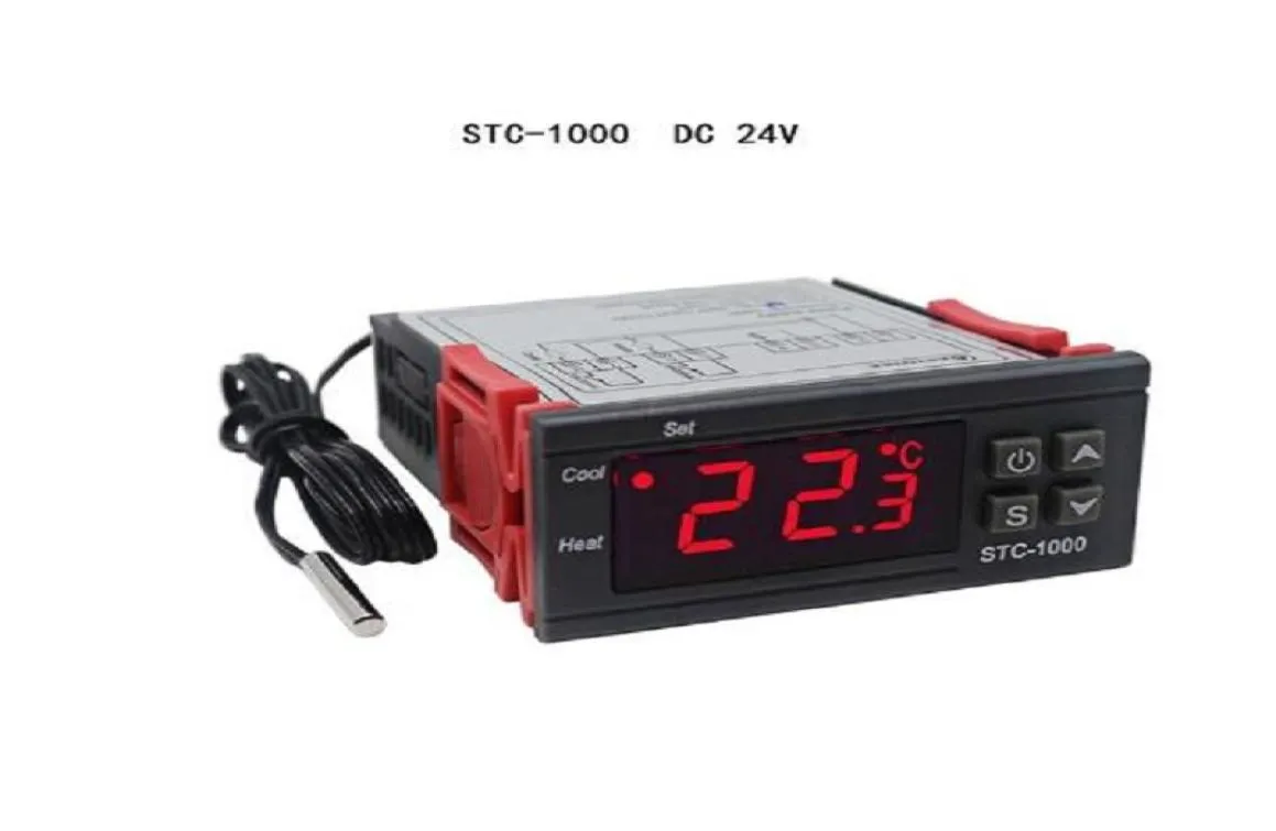 10A Controlador de aquecimento 1000 Relé Termoregulador de Incubadora LED Digital 12V STC1000 24V Termostato de temperatura de resfriamento STC 220V O4765005