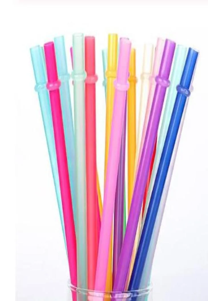 105inch Colorful Plastic Drinking Straws 26cm Reusable straws for tall skinny tumblers PP candy color straws for cocktail bar1382811