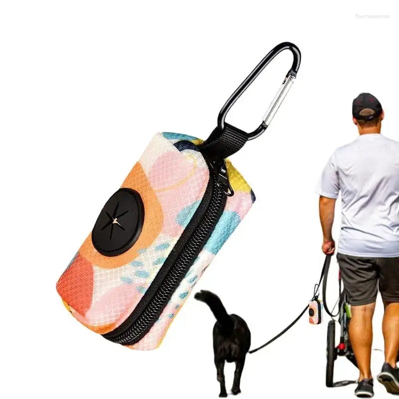 Dog Apparel Doggy Waste Zipper Pouch Poop Carrier Dispenser Bag Portable Puppy Potty Carrying With
