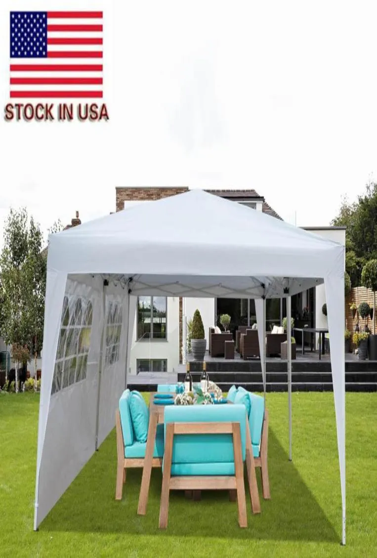 Utomhusfest tält 3 x 6 m skuggbil Canopy Awising Two Windows Praktiskt vattentätt fällbart tält Vit Pavilion4983379