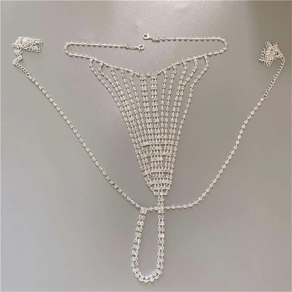 Accessori in costume Nuova donna a catena corporeo Bikini plus size mutandine di strass sexy regolabile mutandine biancheria intima perizoma esotico perizoma lingerie