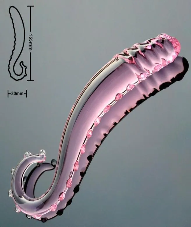 Dildo Pyrex de 30 mm Pyrex Pénis artificiel Crystal Fake Anal Plug Masseur Postate Masturbate Sex Toy pour adultes Gay Women Men S5969554