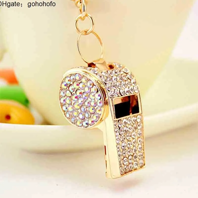 E Whistle Keychain Accessoires Bag Handbeutel Anhänger Metal Diamond Luxus Schlüsselanhänger Zauberer Freund Geschenk llaveros kawaii ys053