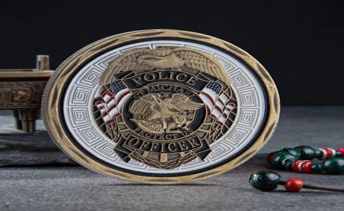 5pcs St Michael Protect US Officier de police Artisanat Commémoratif Gold plaqué Multicolor Challenge Cominable Collectible Gifts3228770