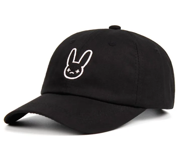 Bad Bunny 100 Rapper di cappello di cotone Reggaeton Artist Dad Hat Hat Snapbacks Unisex Baseball Cap Hat Hip Hop ricami Hip Hop Hats5643233