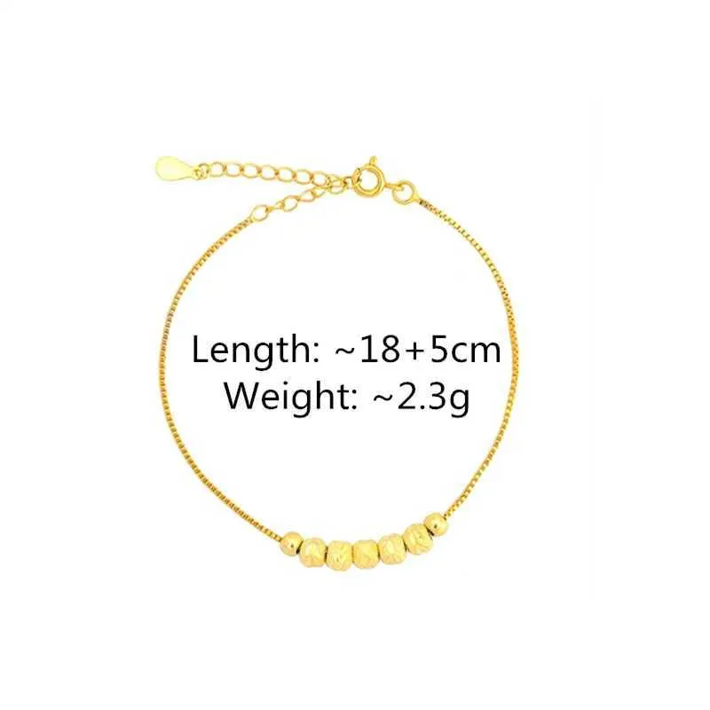 Bracelete de transferência minimalista da cadeia para mulheres coreanas Bola de bola de ouro coreana Pulseira de charme para mulheres Acessórias de jóias de moda Party Party Party Party