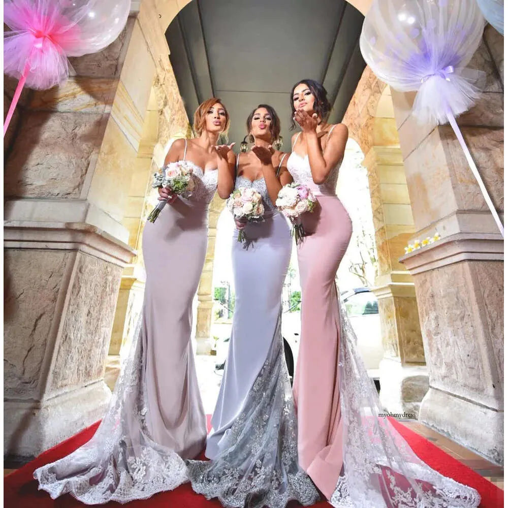 chinese dress ladies Spaghetti Strap Mermaid Long White Wedding Dress with Lace  FancyVestido