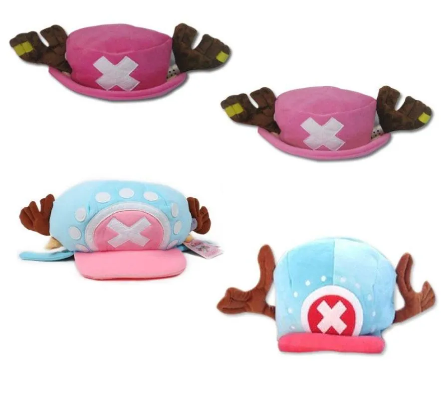 Berets Japanische Anime -Spielzeug Tony Chopper Cosplay Plüsch Cotton Hut süße weiche warme Winter -Cartoon -Kappe für Kinder Erwachsener Geschenk8981932