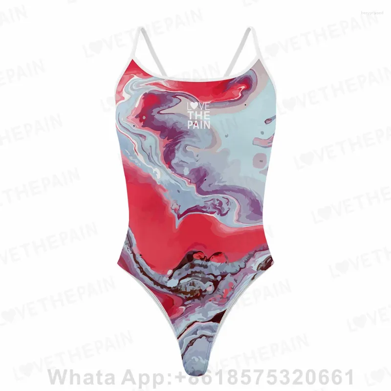 Les maillots de bain féminins aiment la douleur One Piece Swimsuit Femmes Sexy Summer Swimming Suite pour Beach Wear Pro Team Equipment